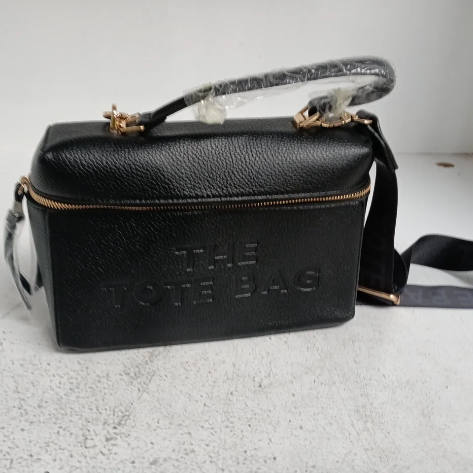 BLACK TOTE BAG – EMBOSSED 'THE TOTE BAG'