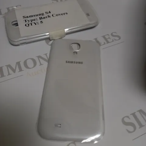 SAMSUNG S4 BACK COVERS WHITE APPROX. 5 
