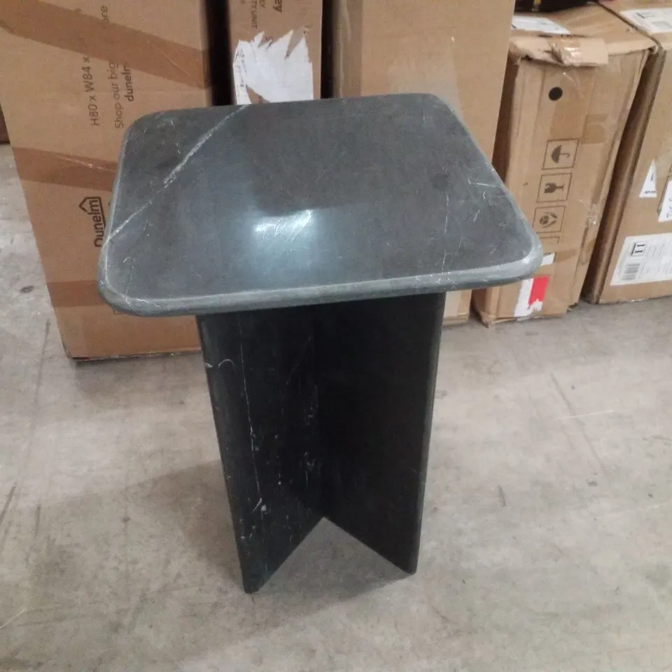 LANA MARBLE SMALL SIDE TABLE - BLACK