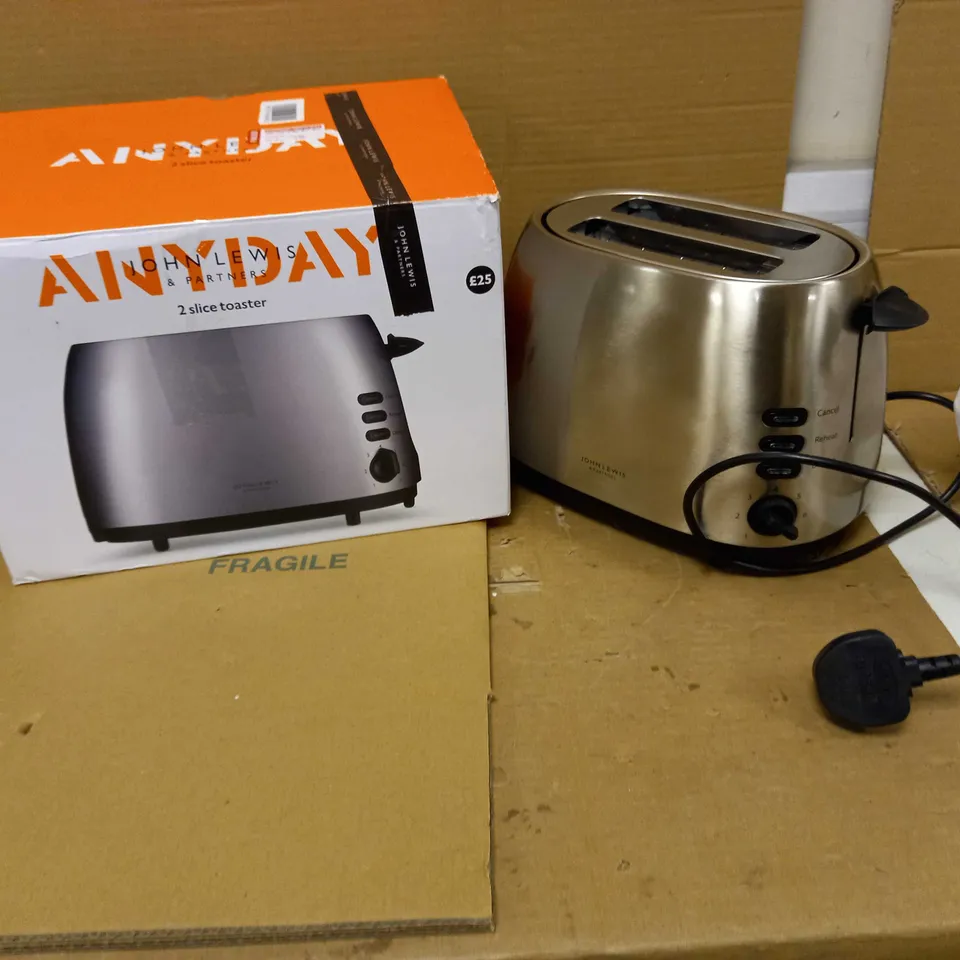 JOHN LEWIS ANYDAY 2 SLICE TOASTER 