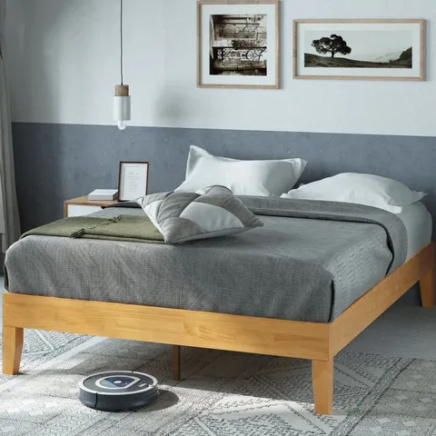 BOXED FARAH DELUXE WOOD PLATFORM BED FRAME