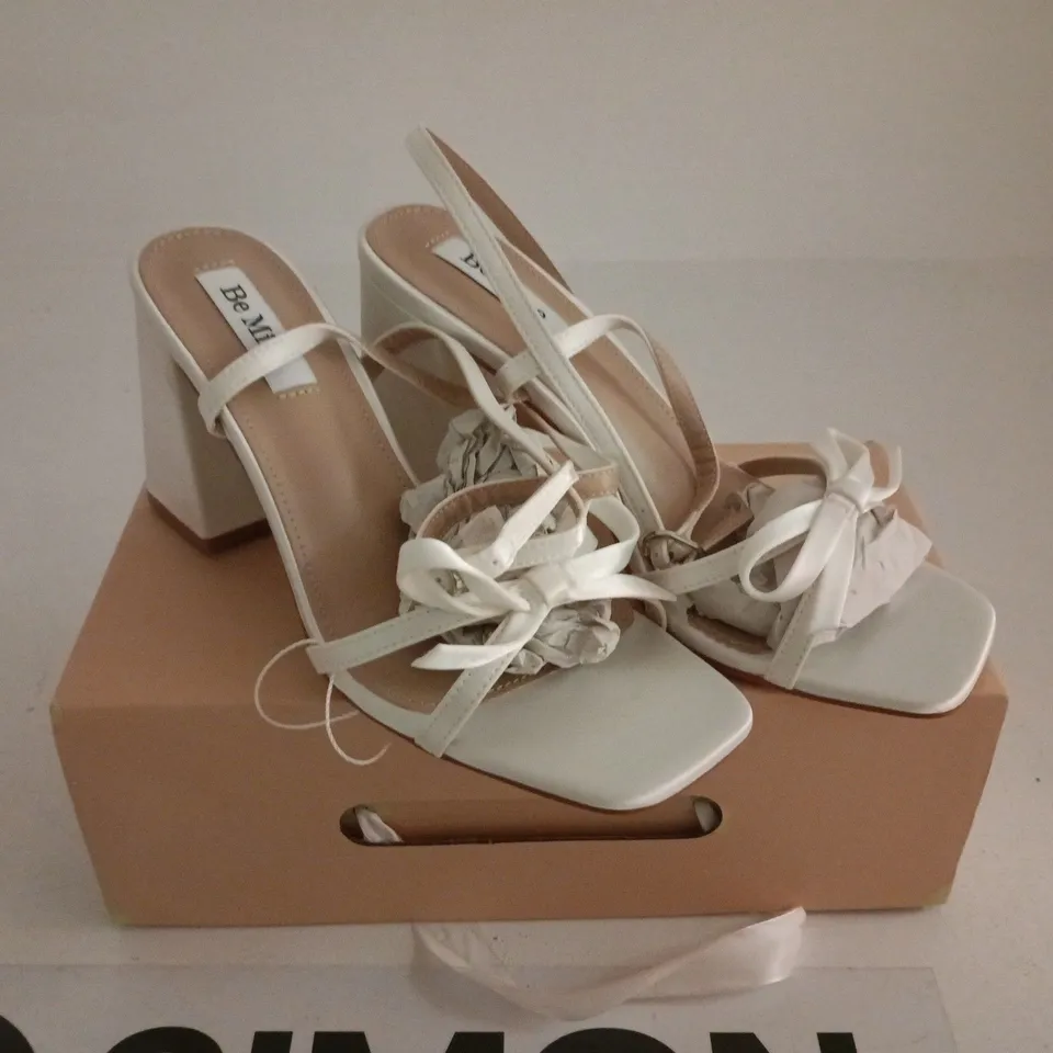 BE MINE IVORY SATIN TAMARA SHOES UK 5 BOXED