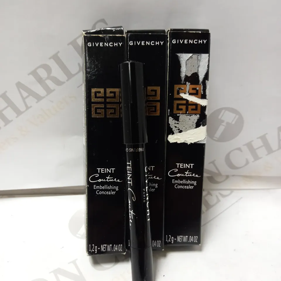 LOT OF 3 GIVENCHY TEINT COUTURE EMBELLISHING CONCEALER - 3 MOUSSELINE HALEE