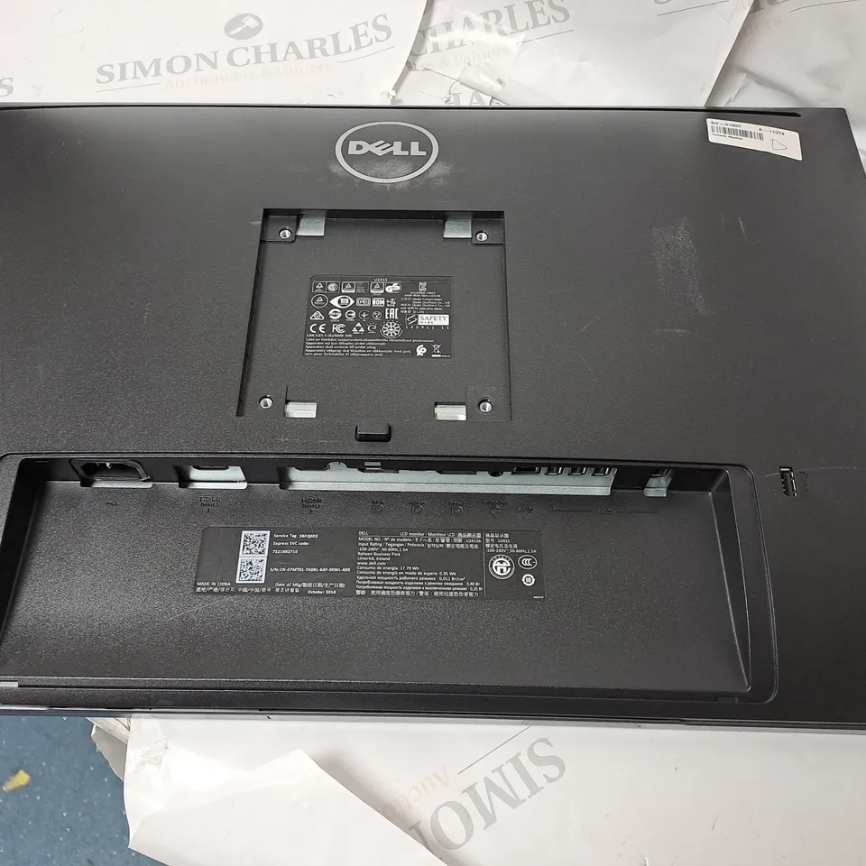 DELL 24" LCD MONITOR MODEL U2415B SERIAL #CN-07MT01-74261-6AF-0EWL-A03