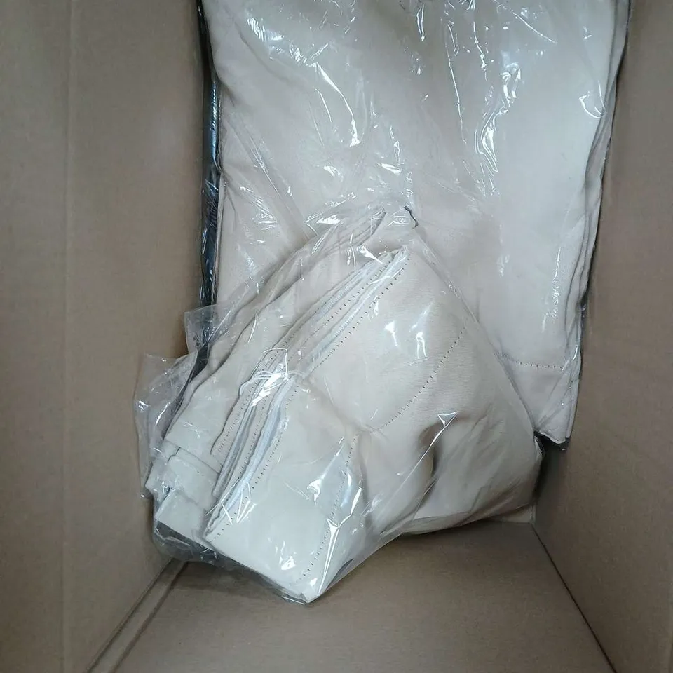 BOX OF APPROXIMATELY 5 ASSORTED CURTAINS IN VARIOUS COLOURS, STYLES AND SIZES
