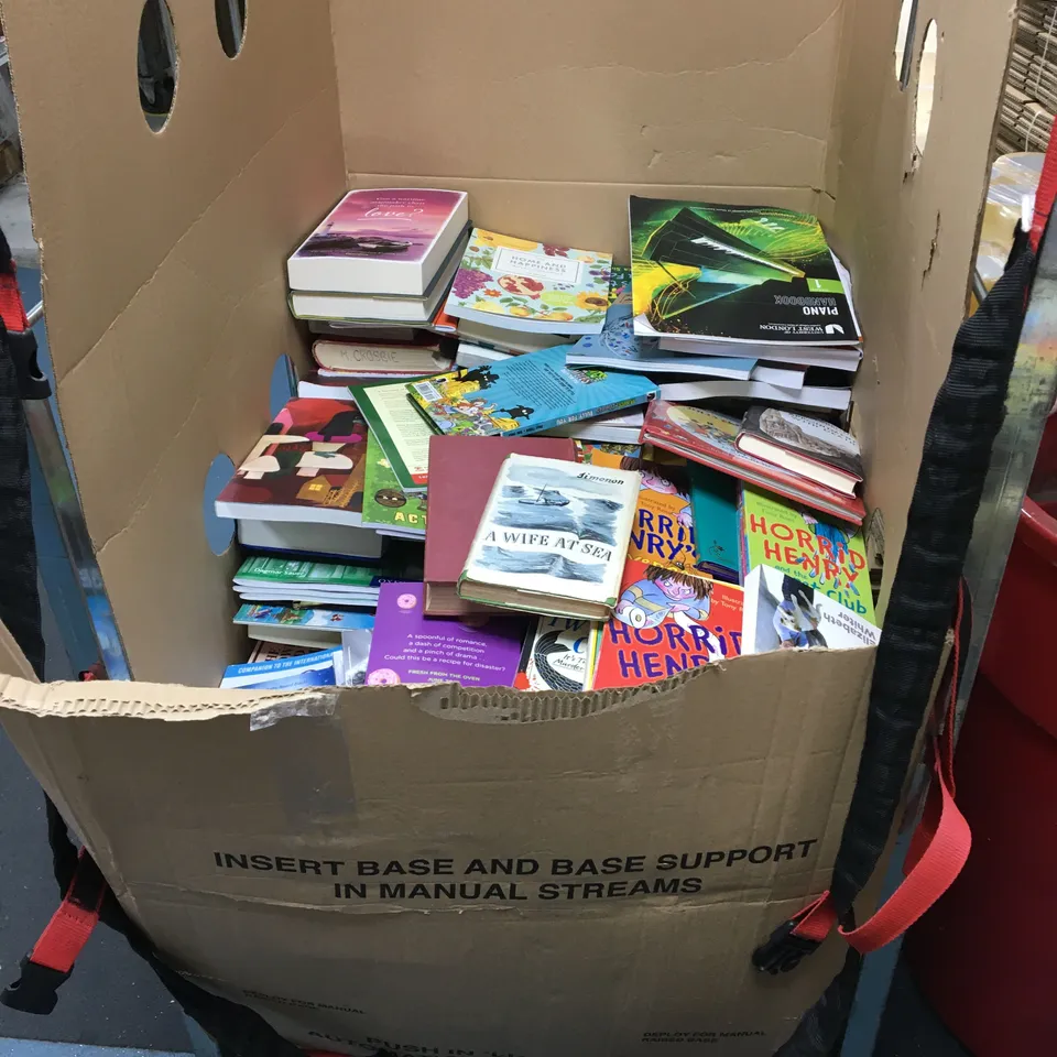 CAGE OF ASSORTED FICTION AND NON-FICTION BOOKS 