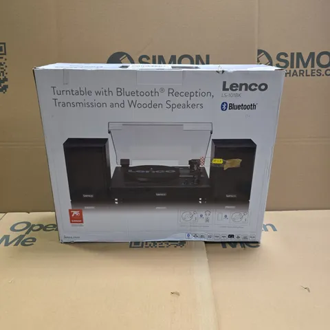 BOXED LENCO BLUETOOTH TURNTABLE WITH SPEAKERS LS-101BK