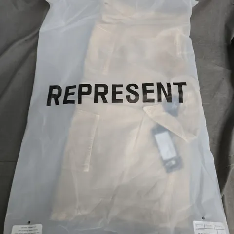 BAGGED REPRESENT DENIM OVERSHIRT IN ICE LATTE - LARGE