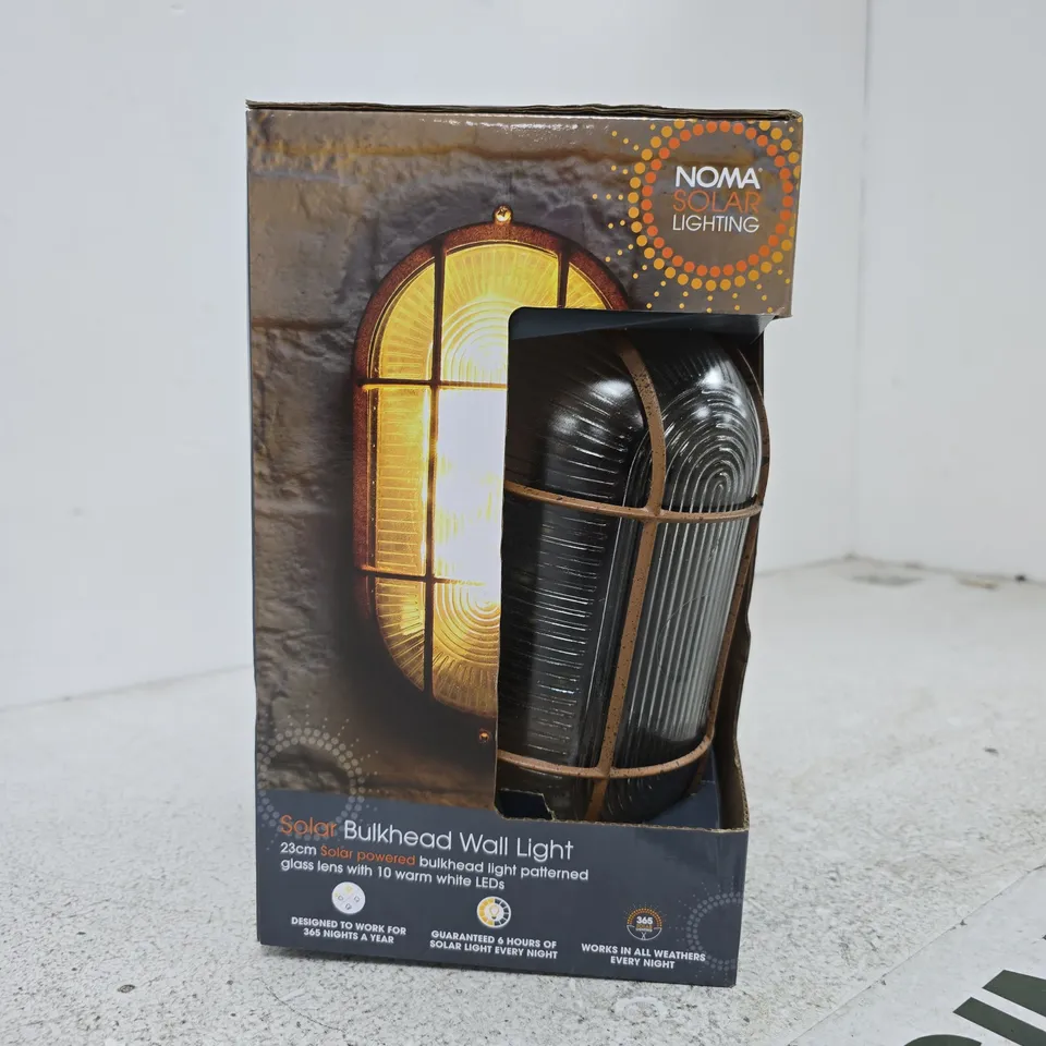 NOMA SOLAR BULHEAD WALL LIGHT – OUTDOOR GARDEN LIGHTING