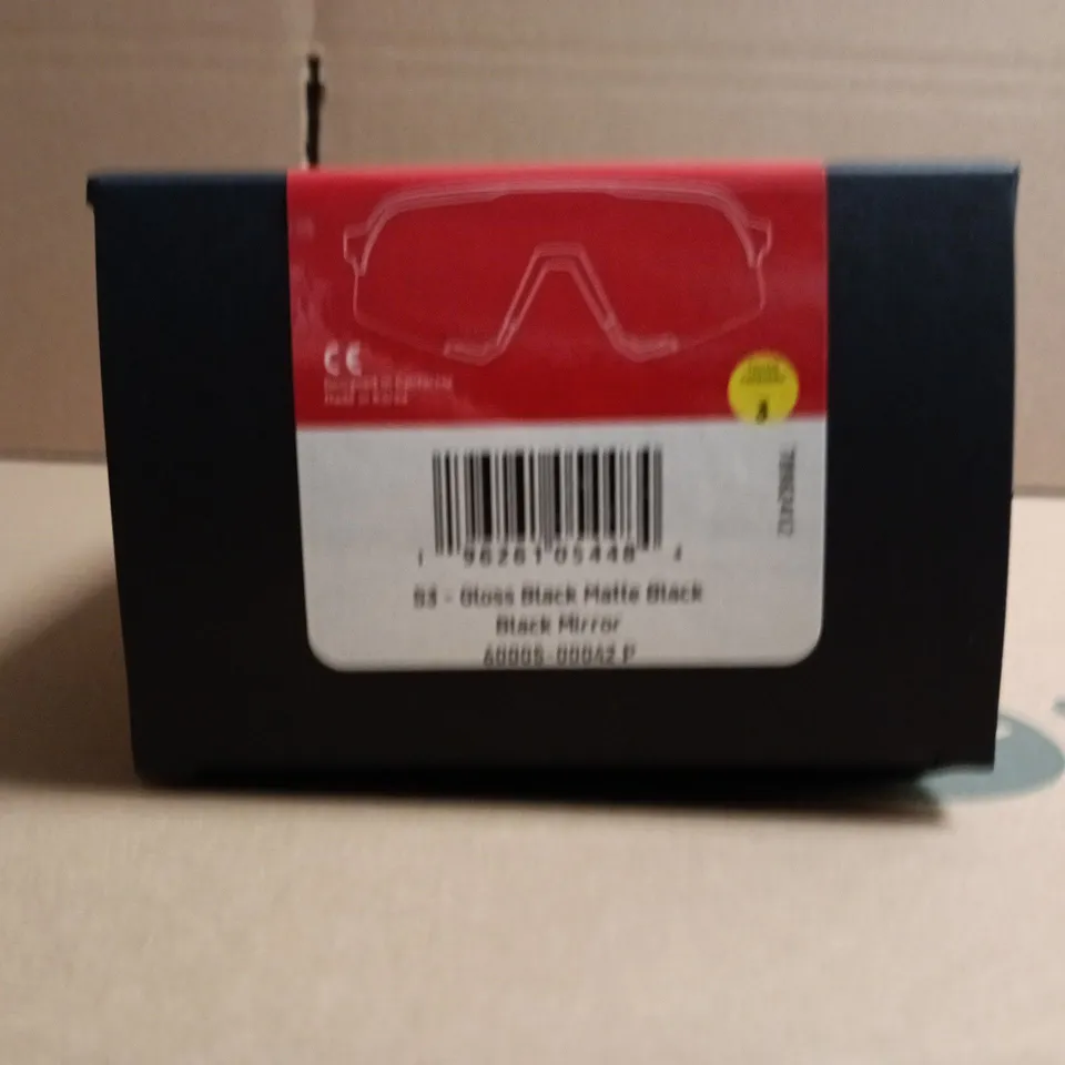 BOXED 100% S3 GLOSS BLACK MATTE BLACK - BLACK MIRROR LENS