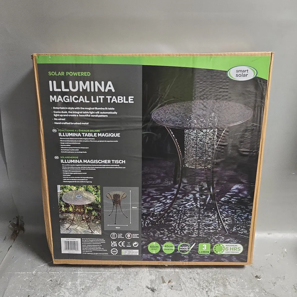 BOXED SMART SOLAR ILLUMINA MAGICAL LIT TABLE 