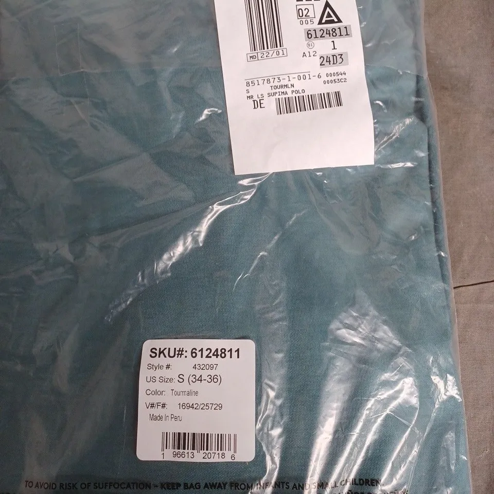 LANDS' END SUPIMA POLO SHIRT – TOURMALINE, MEN'S SIZE S (US 34-36)