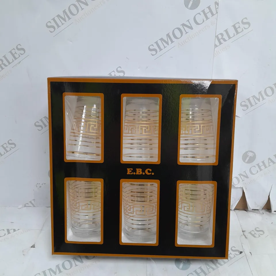 E.B.C. COLLECTIE 6 PIECE CRYSTAL WATER SET 