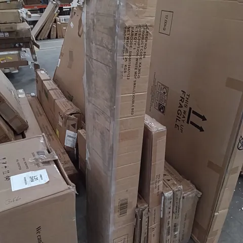 BOXED MDF BED - WHITE //SIZE: SMALL DOUBLE (1 BOX)