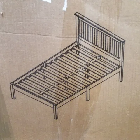 BOXED BIRLEA 122CM DENVER LOW END BED - WHITE 