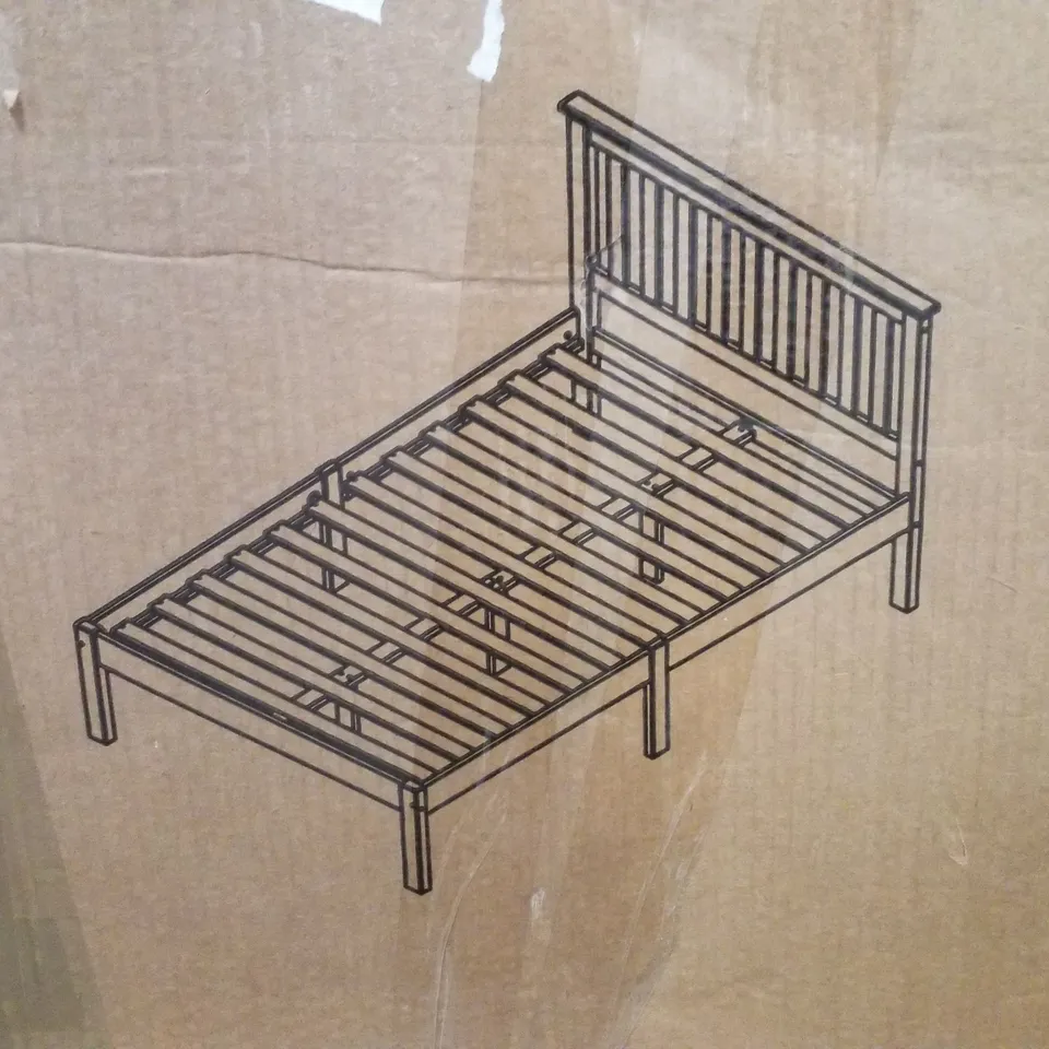 BOXED BIRLEA 122CM DENVER LOW END BED - WHITE 