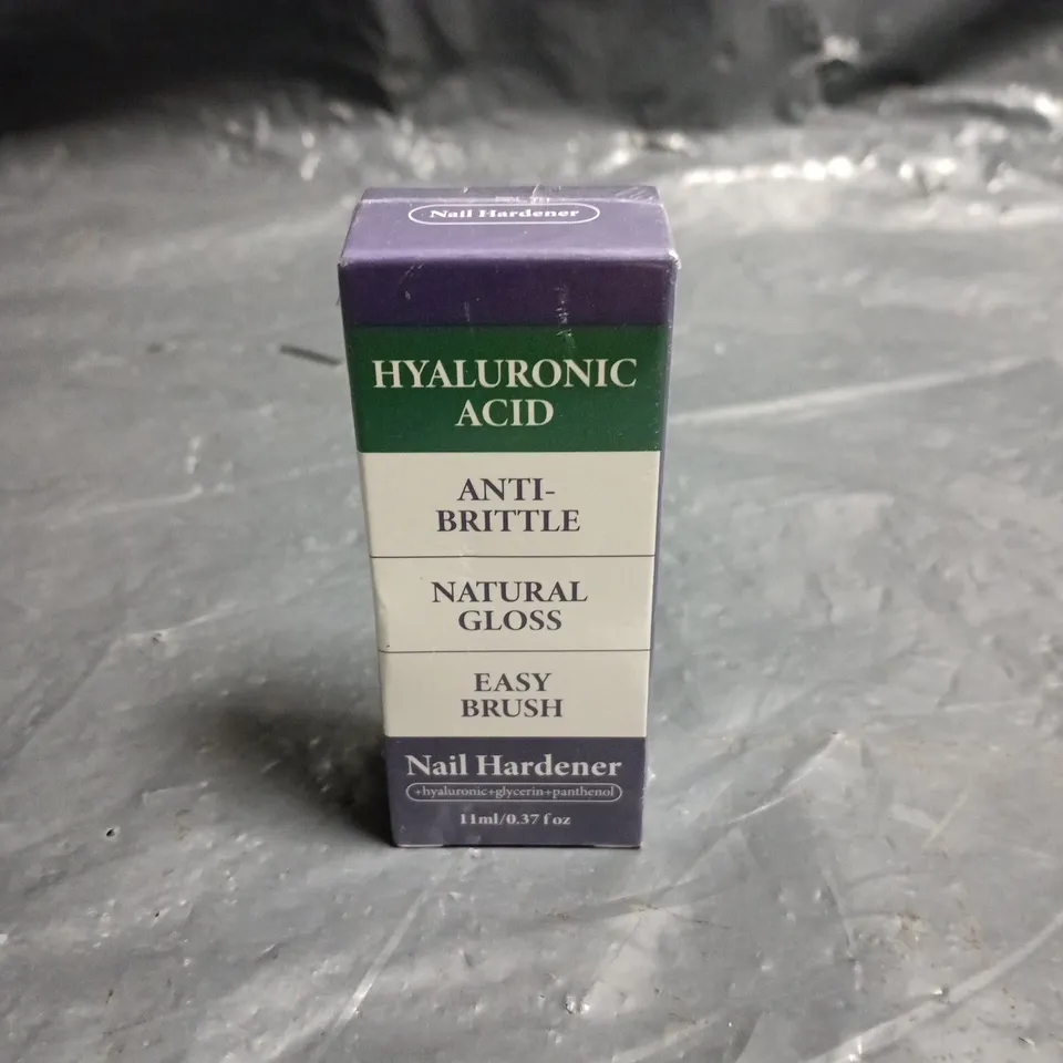 APPROXIMATELY 25 SEALED BOTTLES OF HYALURONIC ACID NAIL HARDENER 11ML PER BOTTLE