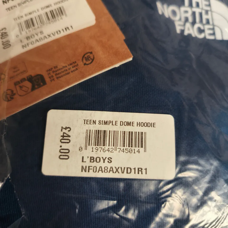 THE NORTH FACE TEEN SIMPLE DOME HOODIE – BLUE – L BOYS