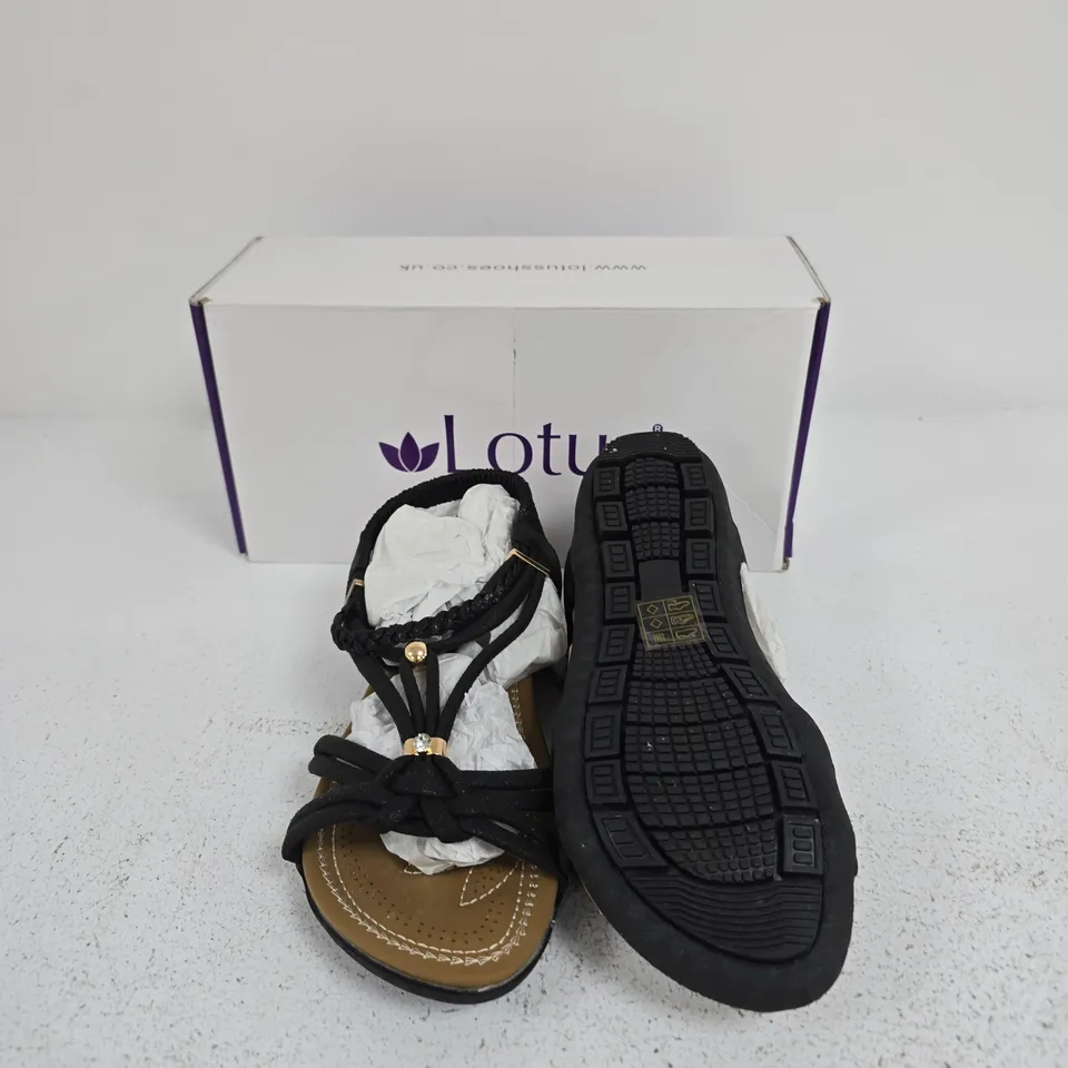 LOTUS DOMENICA ULP300 WOMEN'S SANDALS – BLACK, UK 5