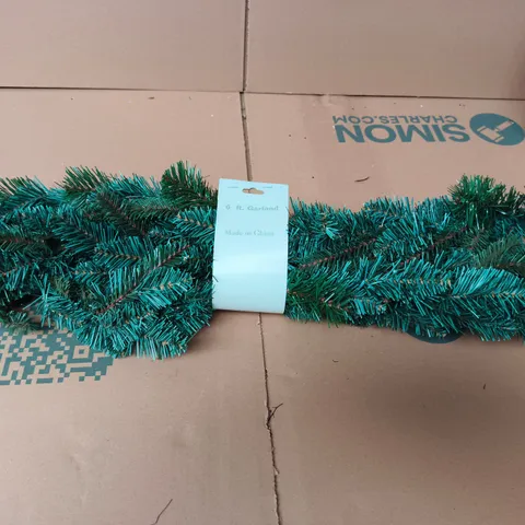GISELA GRAHAM LONDON - 6 FT GREEN GARLAND – BOX OF 18PCS