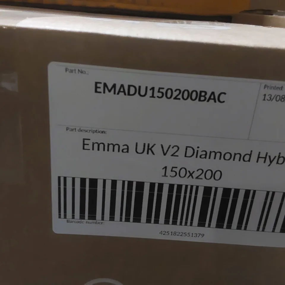 BRAND NEW BOXED EMMA UK V2 DIAMOND HYBRID 150 x 200CM KING SIZE MATTRESS 