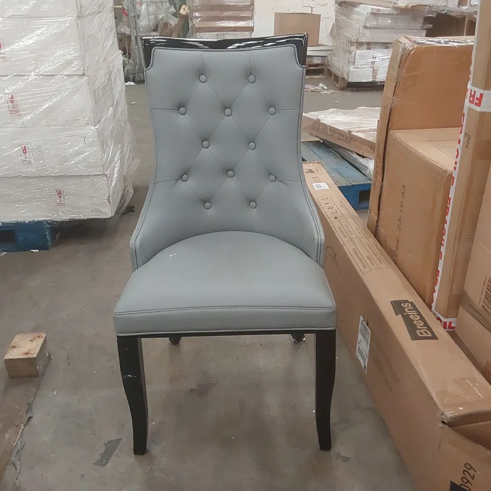 BOXED SET OF 2 DESIGNER UPHOLSTERED DINING CHAIRS