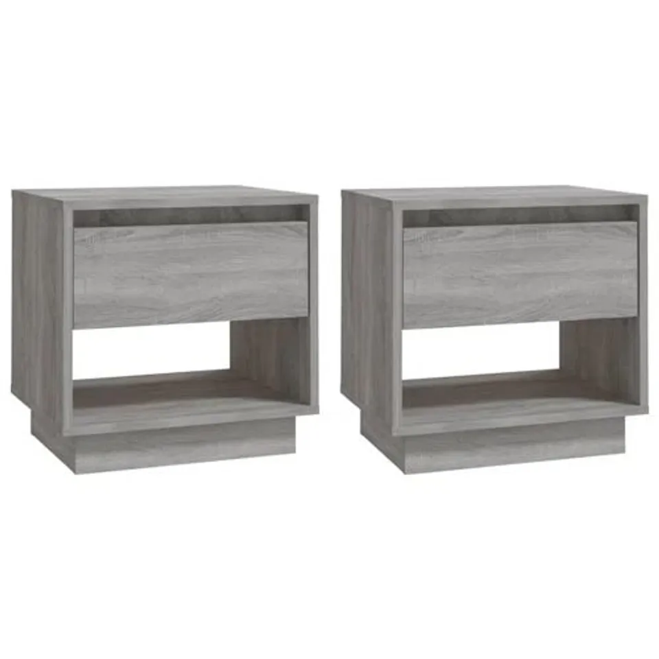 BOXED GERAINE MANUFACTURED WOOD BEDSIDE TABLE