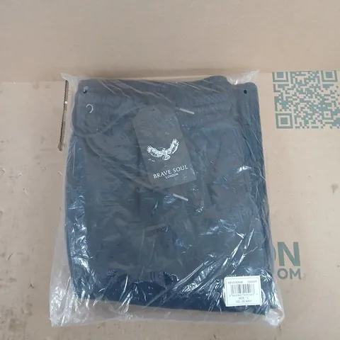 BRAVE SOUL LONDON MEN'S NAVY JOGGERS – SIZE L (DARK NAVY)