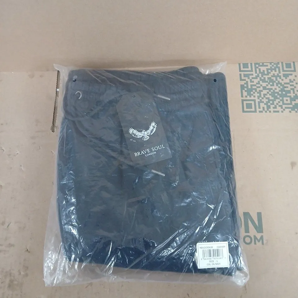 BRAVE SOUL LONDON MEN'S NAVY JOGGERS – SIZE L (DARK NAVY)