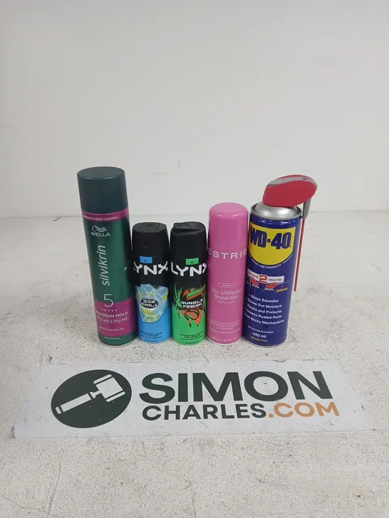 Lot 3131: APPROXIMATELY 15 ASSORTED AEROSOLS TO INCLUDE WD40, LYNX ICE ...