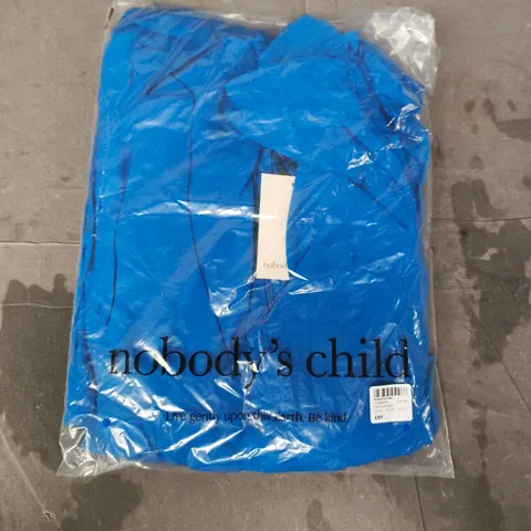 NOBODY'S CHILD LAYLA MIDI DRESS IN SOFTS BLUE SIZE UK 16