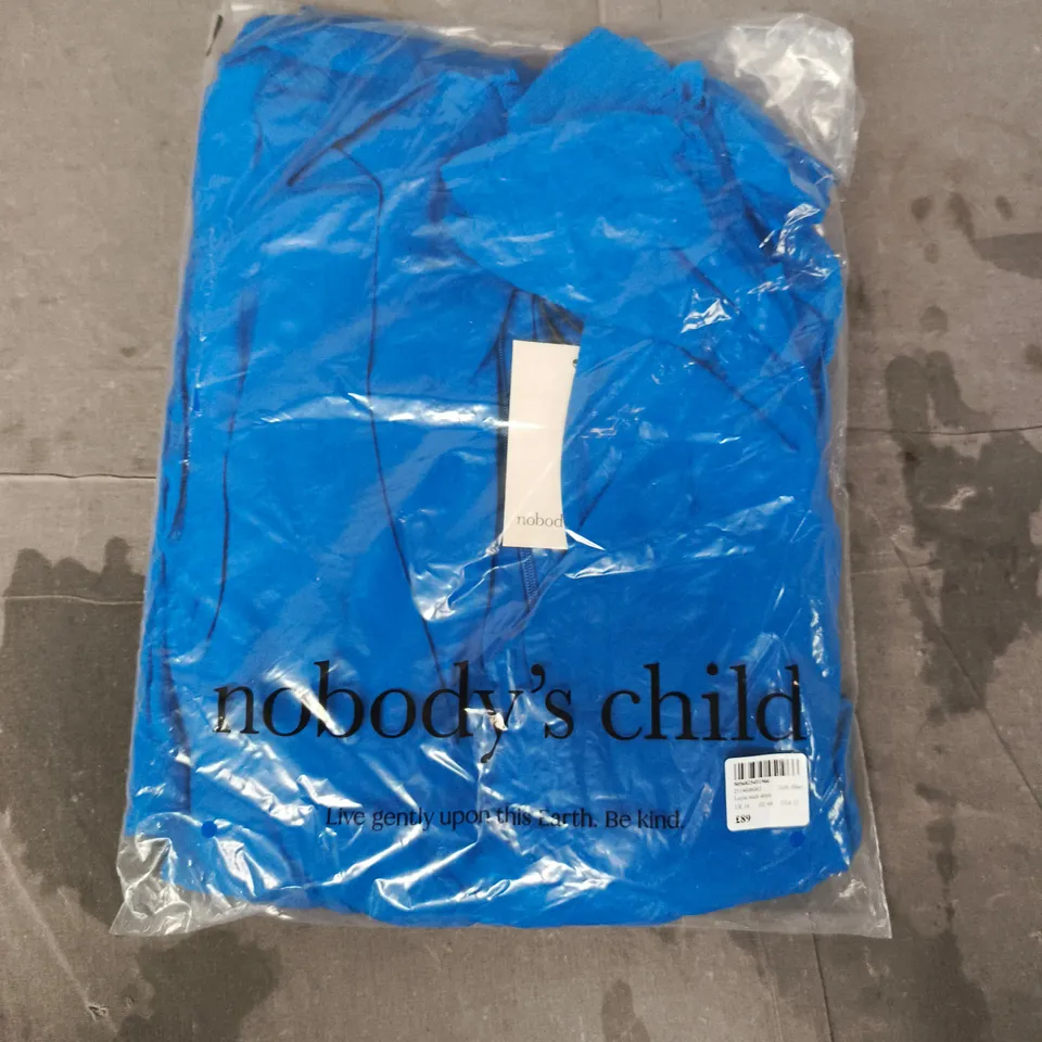 NOBODY'S CHILD LAYLA MIDI DRESS IN SOFTS BLUE SIZE UK 16