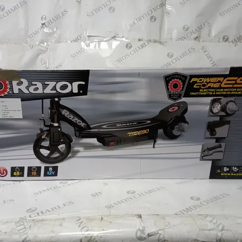 BOXED RAZOR POWERCORE E90 ELECTRIC SCOOTER IN BLACK - COLLECTION ONLY