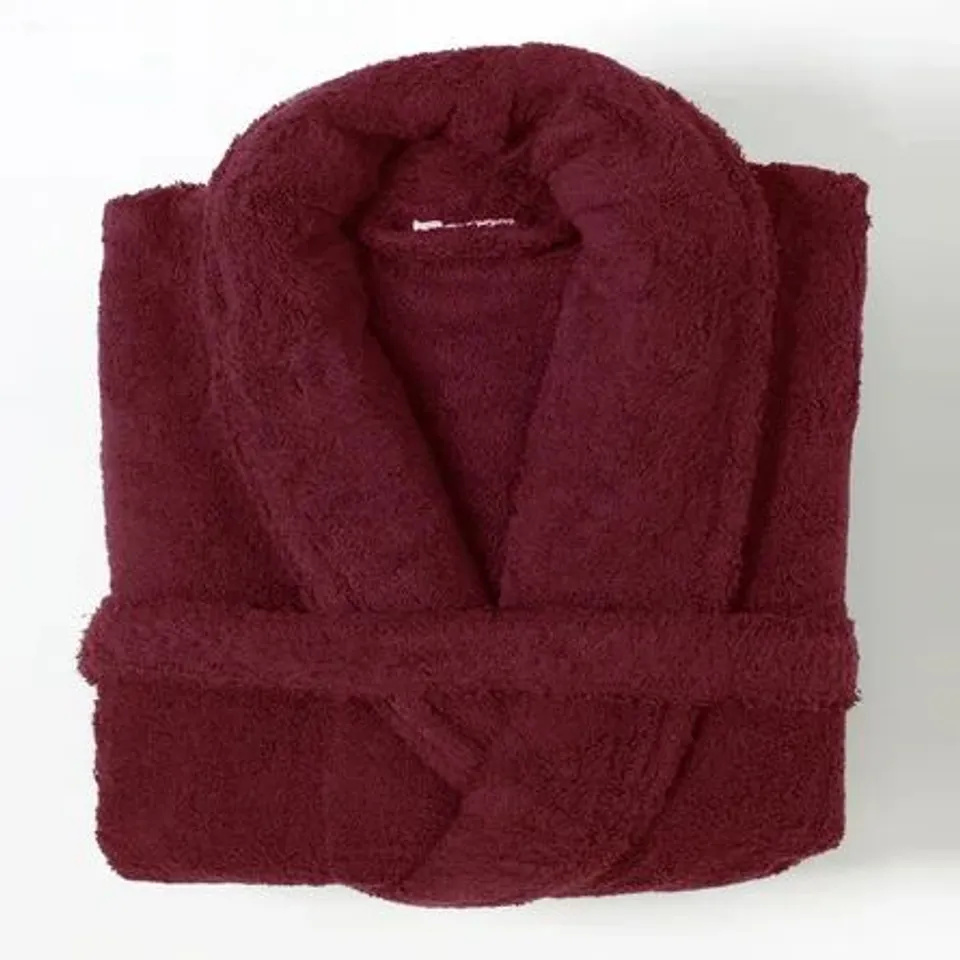 SYMPLE STUFF EGYPTIAN COTTON BATHROBE WINE-RED