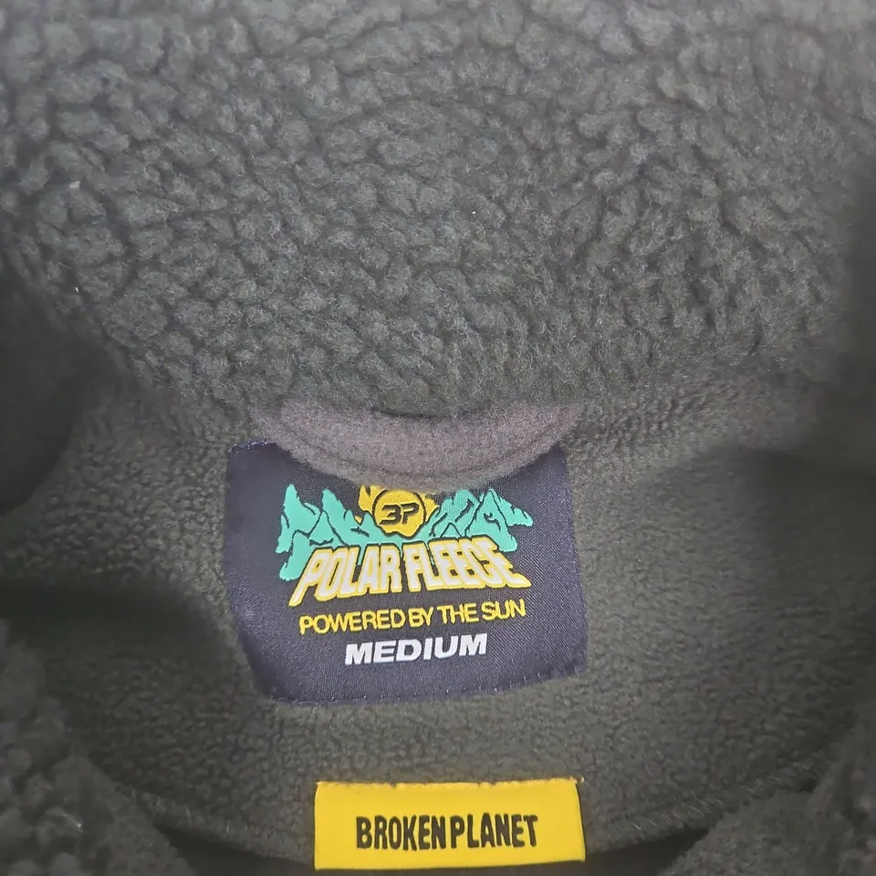 BROKEN PLANET POLAR FLEECE JACKET – BLACK – MEDIUM