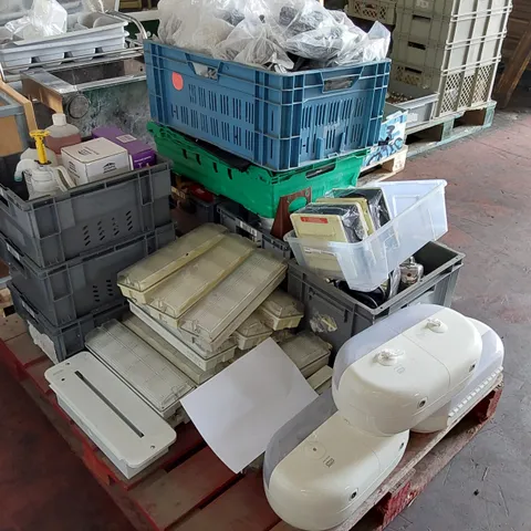 PALLET OF ASSORTED UNPROCESSED CONSUMER/COMMERCIAL GOODS