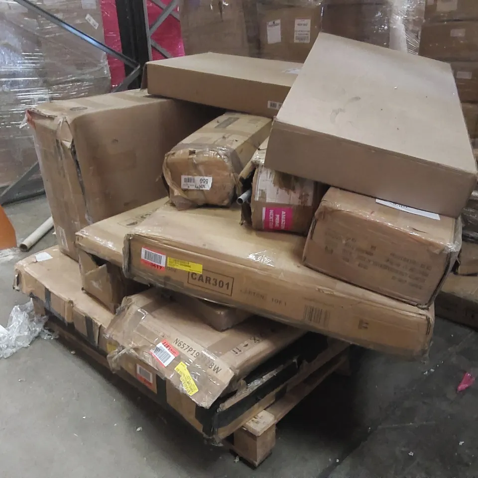 PALLET CONTAINING A LARGE ASSORTMENT OF FURNITURE PARTS ECT