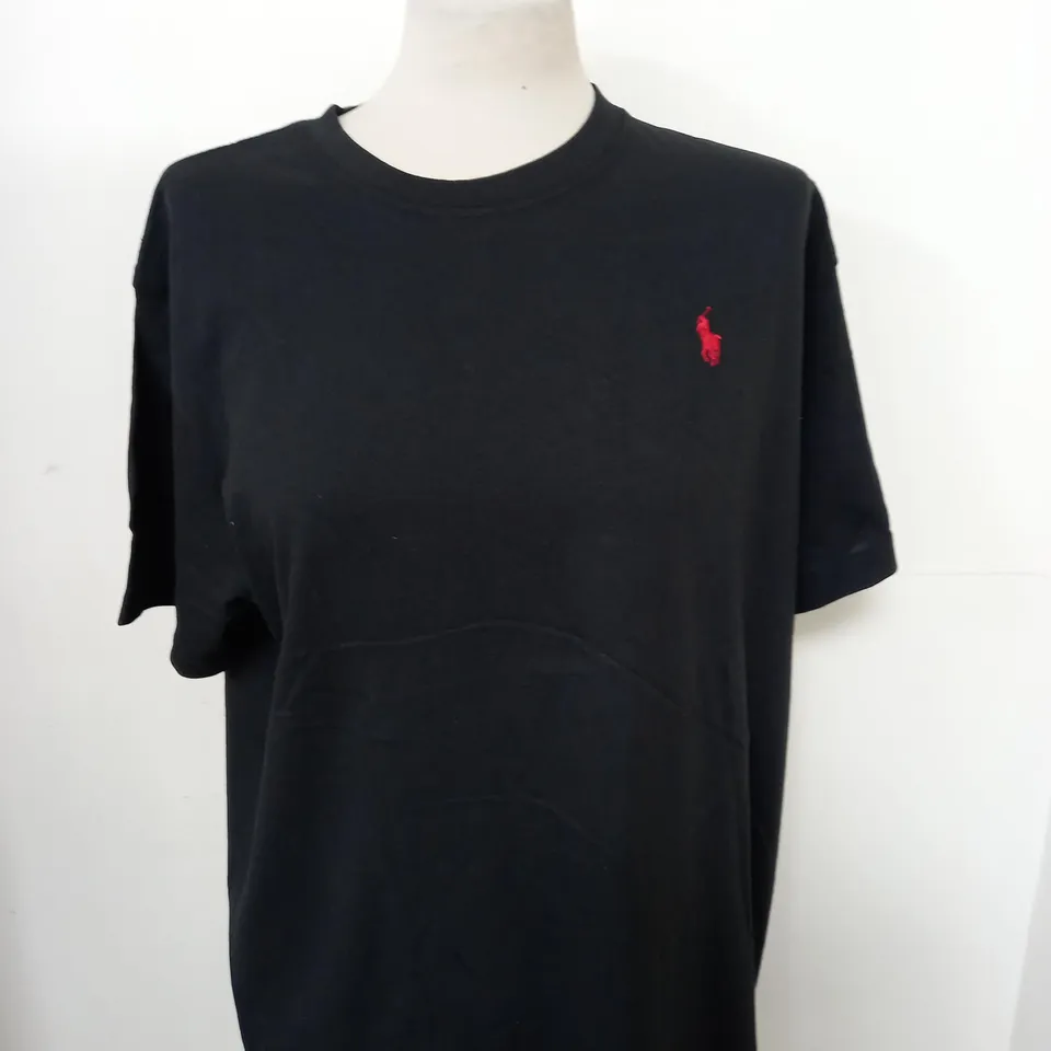 POLO RALPH LAUREN LOGO T-SHIRT IN BLACK SIZE L