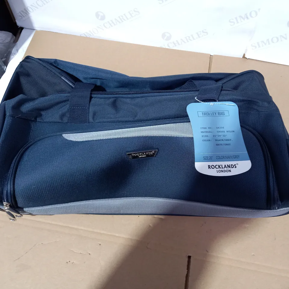 ROCKLANDS LONDON TROLLEY BAG - NAVY/GREY