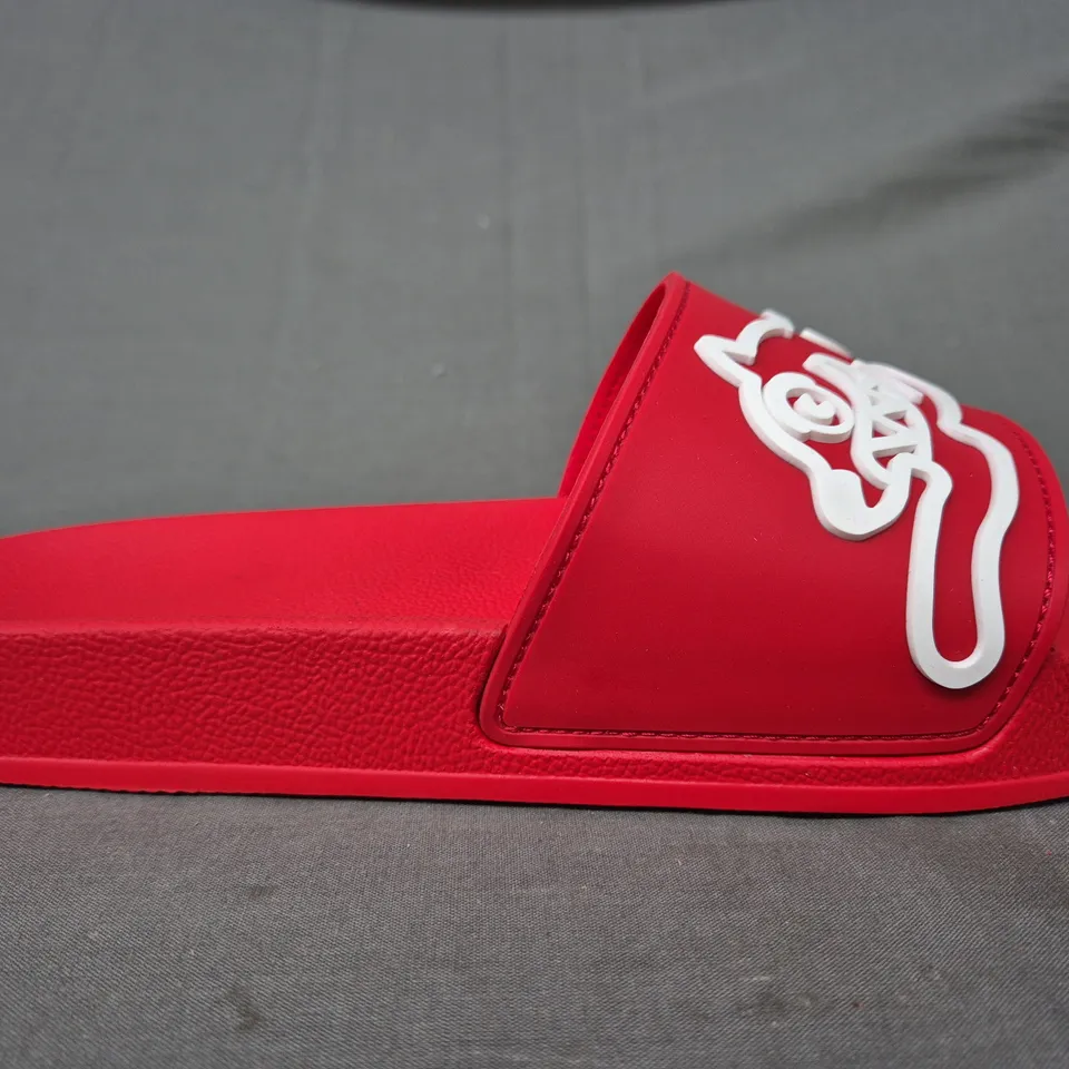 BOXED PAIR OF ICE CREAM RUNNING GOD SLIDERS IN RED EU SIZE 43