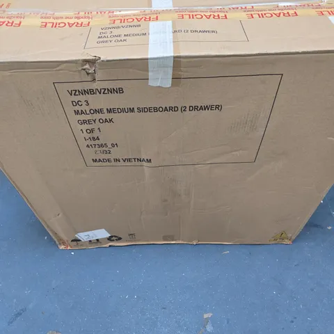 MALONE MEDIUM SIDEBOARD (2 DRAWERS) – GREY OAK