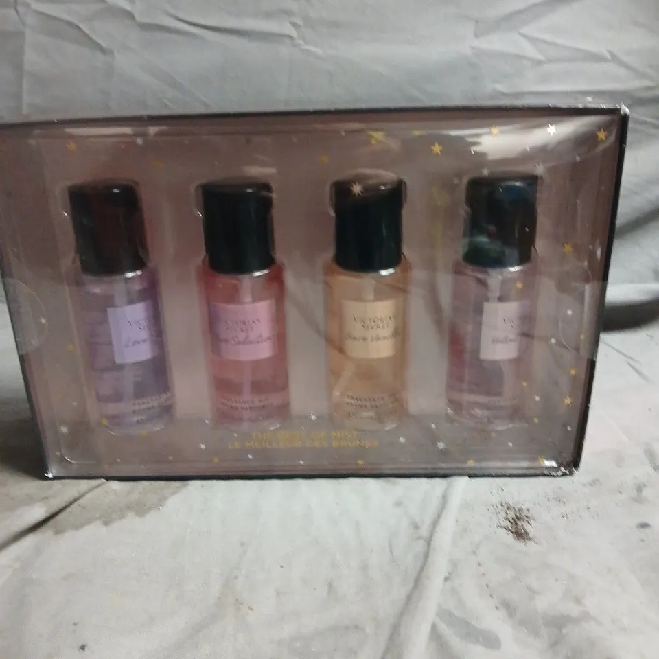 VICTORIA'S SECRET FOUR-PIECE MINI FRAGRANCE SET IN GIFT BOX