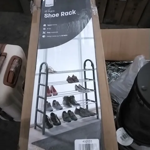 BOXED KEPLIN 15 PAIR SHOE RACK 