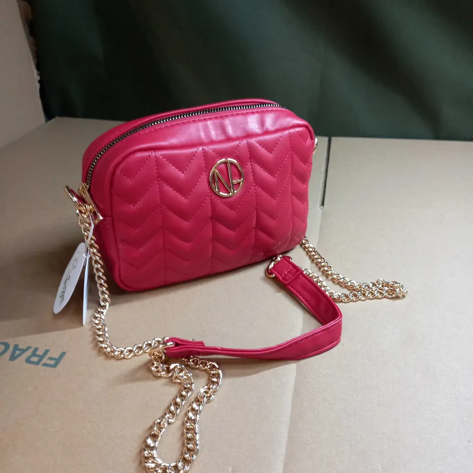 NEW LOOK RED QUILTED CHAIN STRAP BAG 