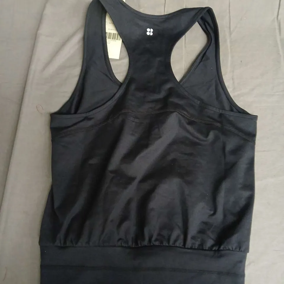 SWEATY BETTY GAIA YOGA TANK IN BLACK - XS