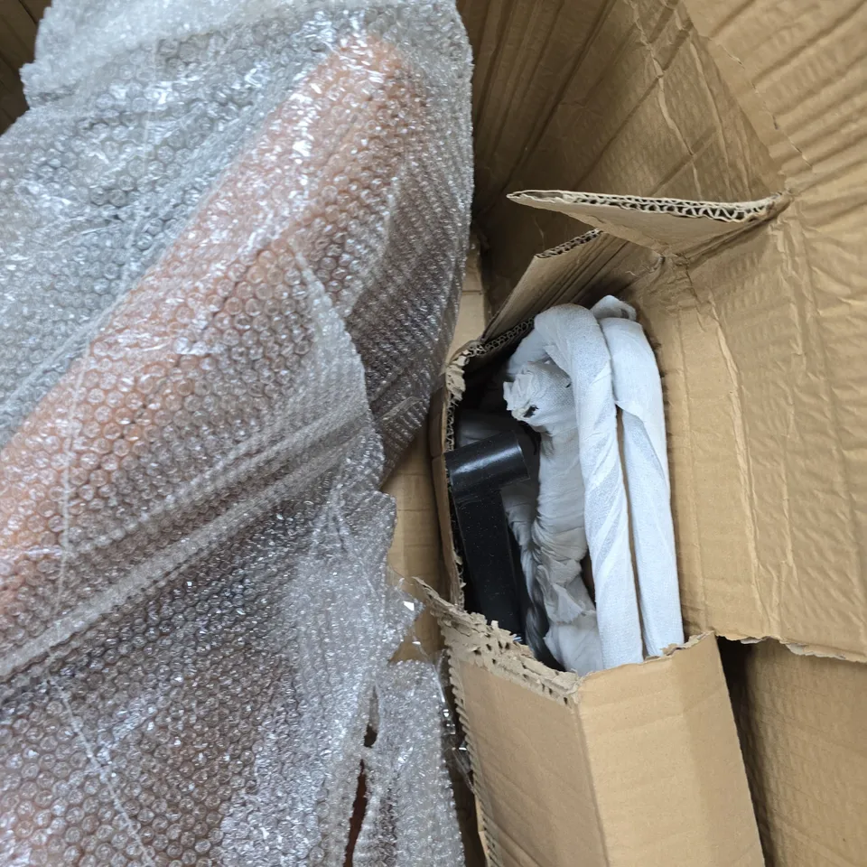 TWO BOXED ORANGE CHAIRS WITH LEGS+BOLTS IN BOX