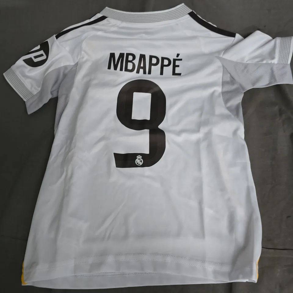 ADIDAS KIDS REAL MADRID KIT (#9 - MBAPPE) - SIZE 20
