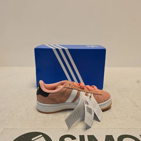 ADIDAS CAMPUS SNEAKERS – PINK SUEDE WITH WHITE STRIPES (CAMPUS 00S C) SIZE UK 2
