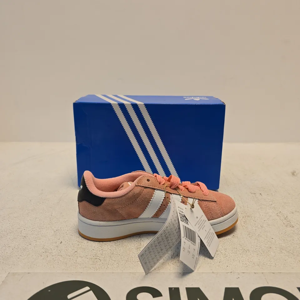 ADIDAS CAMPUS SNEAKERS – PINK SUEDE WITH WHITE STRIPES (CAMPUS 00S C) SIZE UK 2