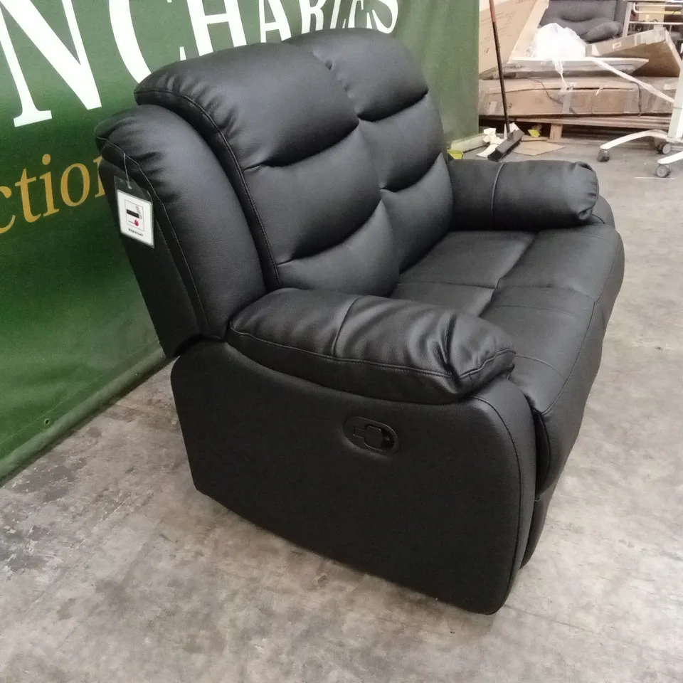 ROTHBURY LUXURY FAUX LEATHER HIGH BACK 2 SEATER MANUAL RECLINER SOFA RRP £629